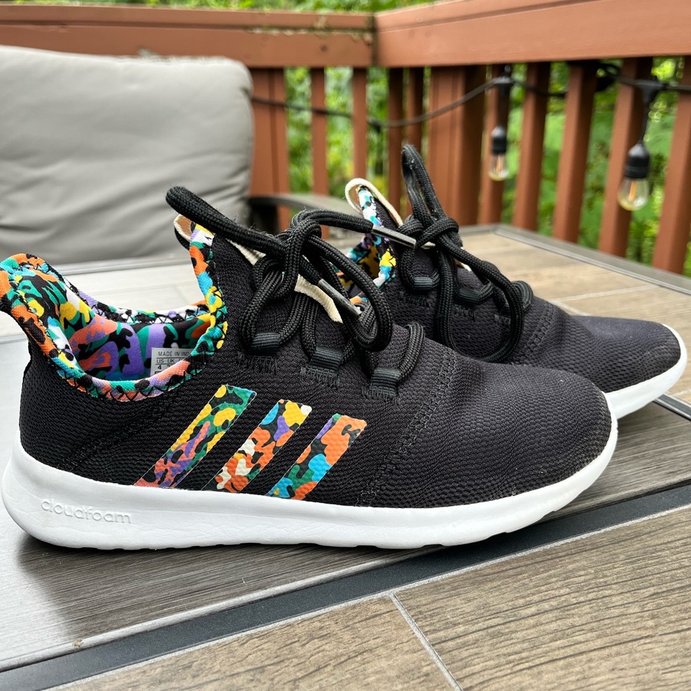 Adidas Black Sneakers with Vibrant Accents